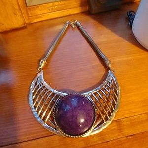 Statement purple necklace